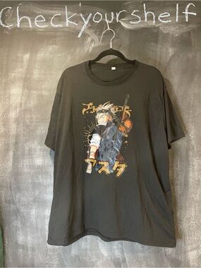 Black Clover Asta Anime Graphic T-Shirt Black 2XL Manga Sword Japanese Tee